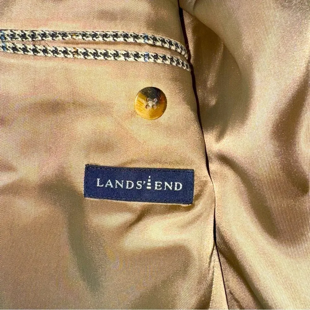 EUC Men’s Lands End Silk, Wool & Linen Blend Sports Coat Blazer size 42 Long